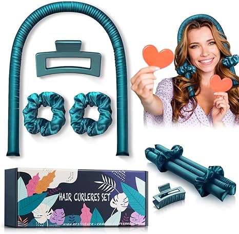 PINTAUR High Resilience Sponge Heatless Curling Rod Headband
